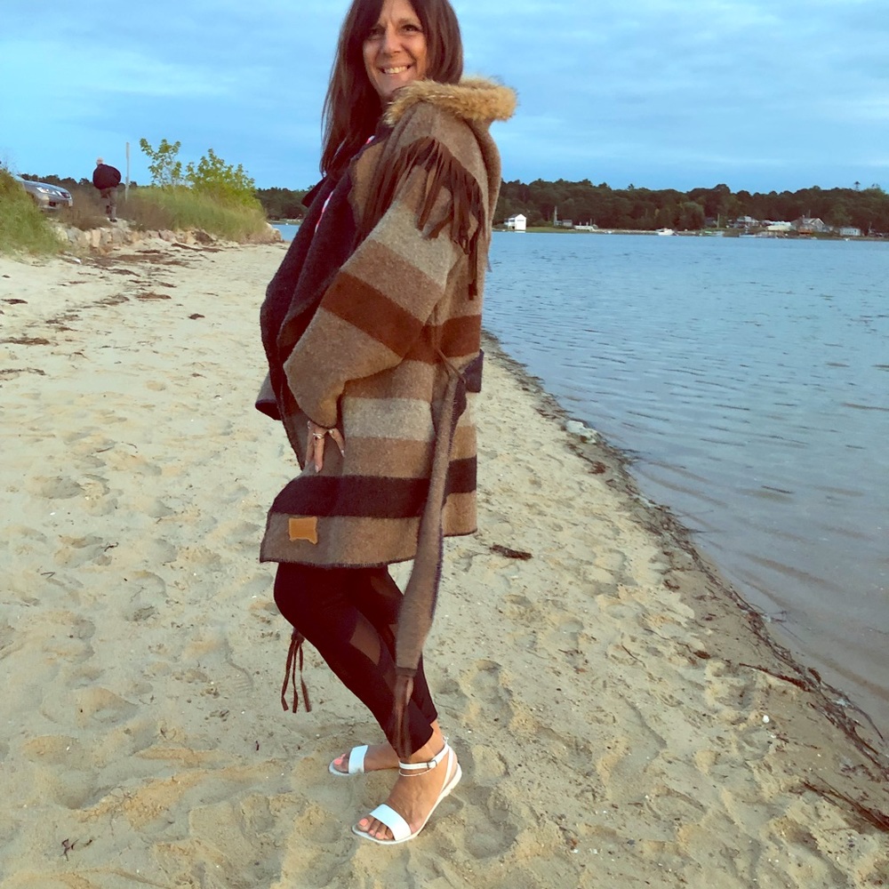 Vintage wool 🧥jacket with suede tassel’s